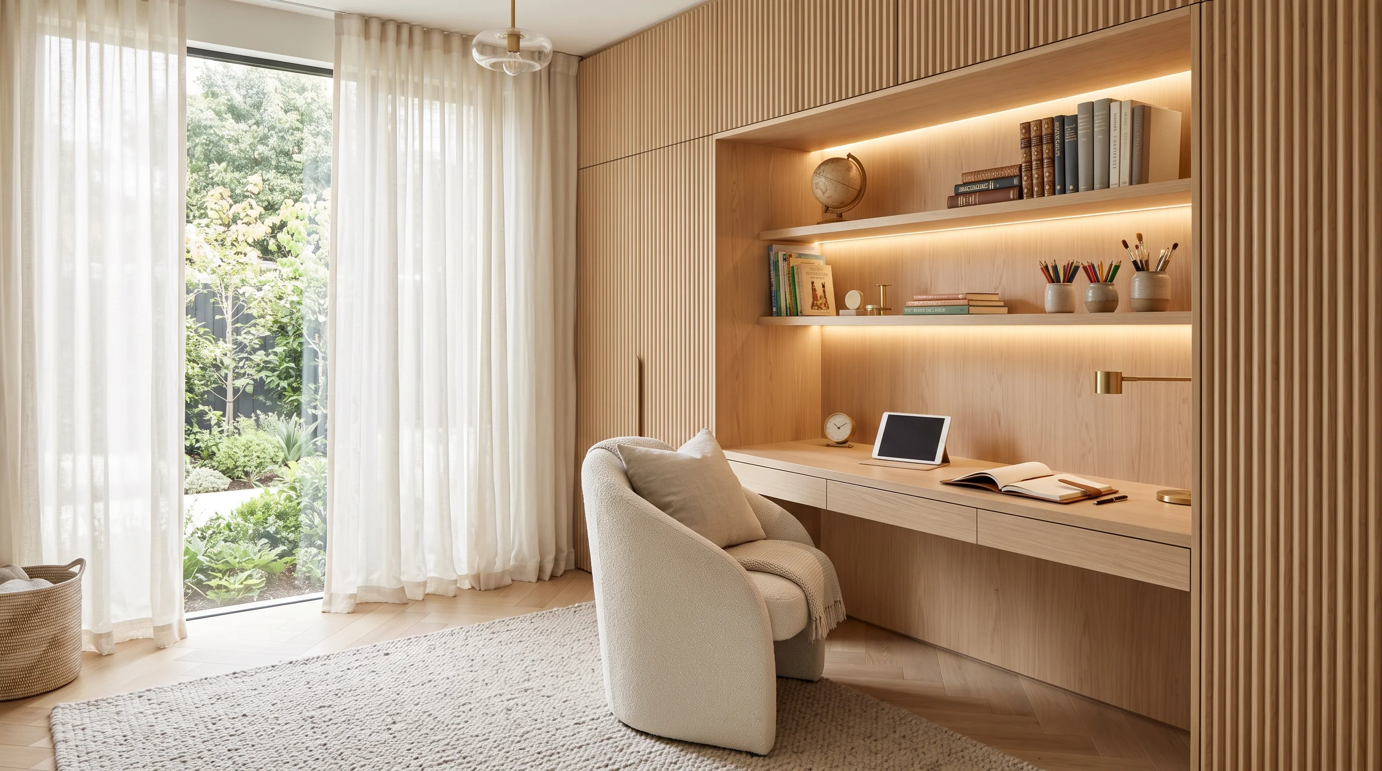 Study Corners discipline: ergonomic desks, acoustic privacy, and focus alcoves